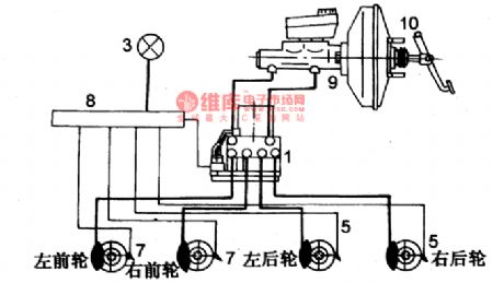 The features and circuit of Santana 2000GSi ABS system