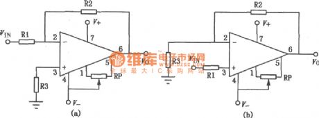 μA741 dual power universal single op amp circuit diagram
