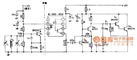 5082-4350 Automatic amplitude control circuit diagram with optical isolation