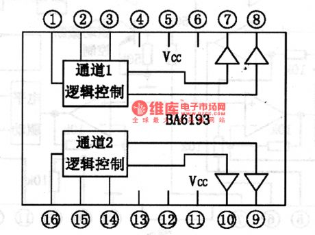 BA6193-the 2-channel bilateral-control integrated circuit of motor drive