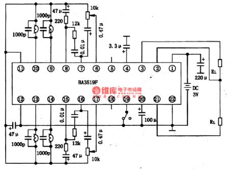 BA3519F-the integrated reproducing circuit of single door stereo