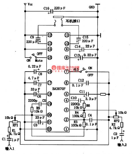 BA3570F-the integrated drive circuit of low-voltage headphone