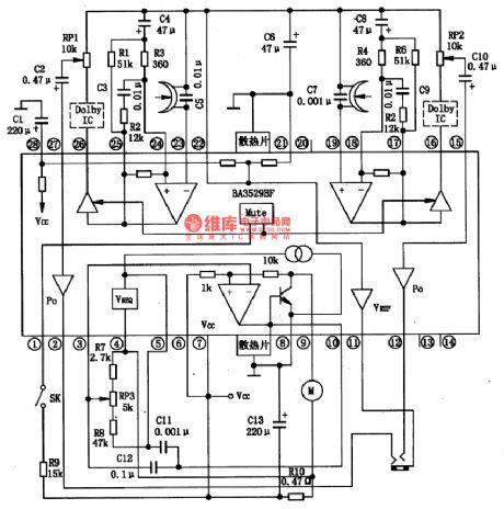 BA3529BF-the integrated reproducing circuit of single door stereo