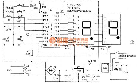 Use AT89C2051 microcontroller making steamed rice ark timer switch