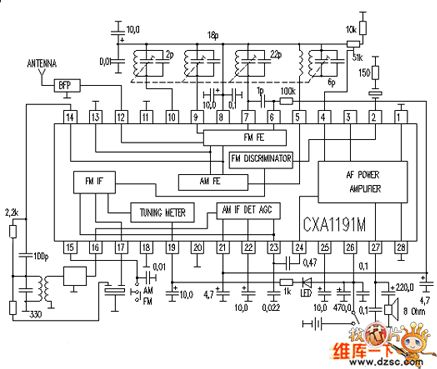 CXA1191M radio circuit