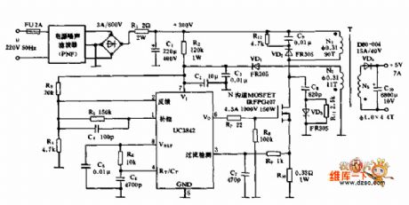 UC3842 Application circuit