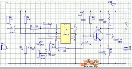 Wireless snooping device circuit