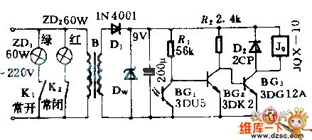 Mine-site indicating lights circuit