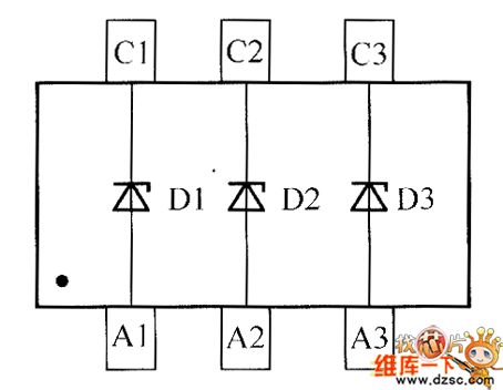 Internal circuit of crystal diode DDZXDDZXS