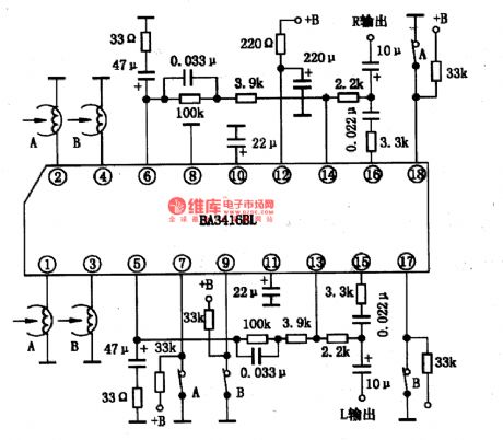 BA3416BL-the integrated dual preamplifier circuit