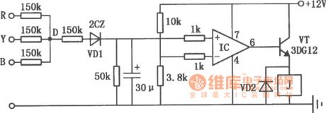 Three-phase motor phase failure protection circuit diagram