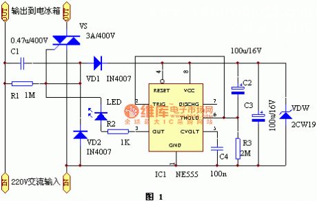 Small non-contact refrigerator time delay protector circuit diagram