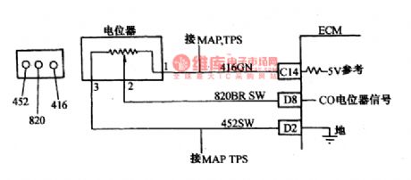 The fault code 51 and 54 detection circuit of Daewoo ESPERO