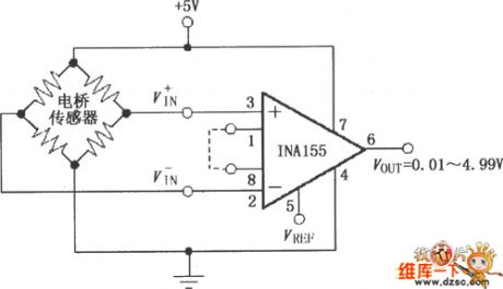 Resistance Bridge Amplification Circuit Composed Of INA155