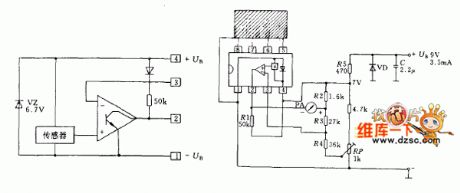 Single-chip Temperature Sensor Circuit