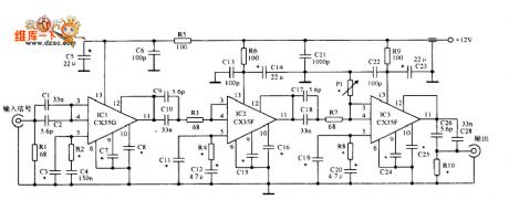 600MHz broadband amplifier circuit