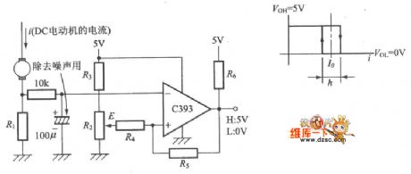 DC motor-circuit detection circuit