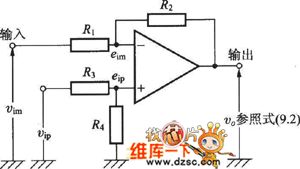 The circuit of the differential amplifier