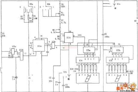 Digital capacitance tester circuit