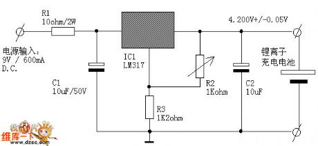 The simplest Li-ion battery standard charger circuit
