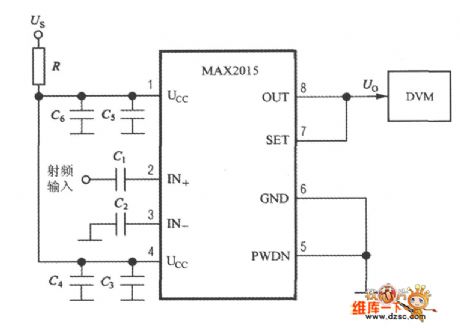 Single-chip RF Power Measurement System MAX2015-made RF Signal Reception Srength Idicator Crcuit