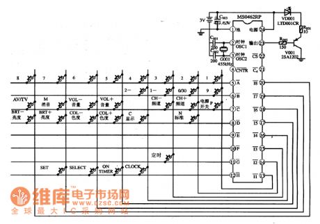 Typical Application Circuit of M50462AP IC