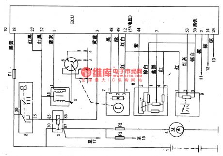 The electric spray system control circuit of Santana 200GLi AFE petrol engine(1)