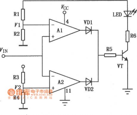 LM324 Single dual power general-purpose quad op amp circuit diagram