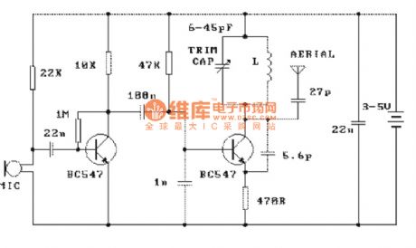 3V Miniature Wireless Microphone Ciruit