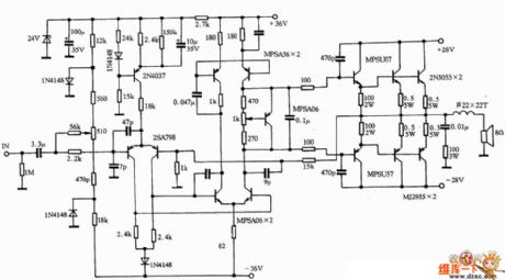 Pioneer M22K amplifier circuit