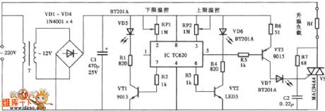 Temperature Control Circuit With Upper And Lower Limits