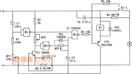 High power DC motor over-current protection circuit diagram