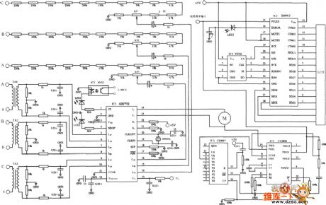 Three-Phase Electric Energy Metering System ADE7752 Typical Application Circuit