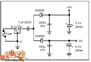 Power supply principle circuit without transformer