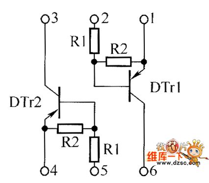 Transistor UMB10N and EMB10 internal circuits
