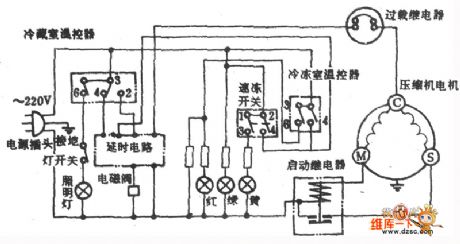 Xiangxuehai Brand BCD-245 Refrigerator Circuit
