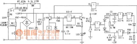 Steam iron automatic protection circuit diagram