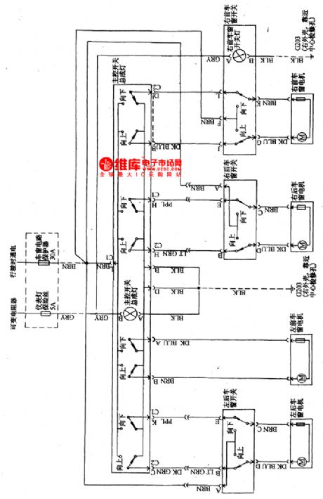 The electric window circuit of Buick-Century