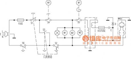 Glanz WP700 two repairing cases of microwave circuit diagram