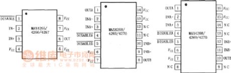 MAX4265 ~ MAX4270 voltage feedback op amp circuit diagram