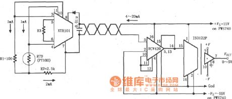 Testing 4 ~ 20mA loop equipment amplifier (ISO122P/124, XTR101, RCV420) circuit diagram