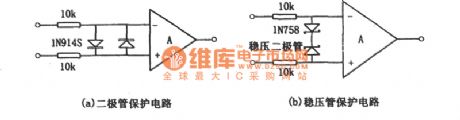 Op amp differential mode voltage breakdown input stage protection measure circuit 1