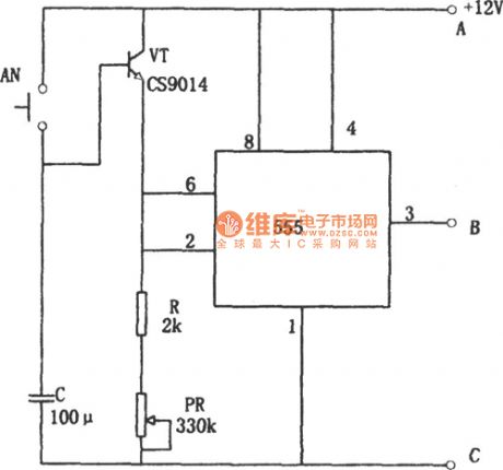 Simple Long Timer Circuit Composed of 555