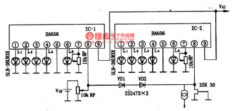 BA656-the integrated circuit of LED potential indicating driver
