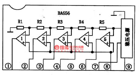 BA656-the integrated circuit of LED potential indicating driver