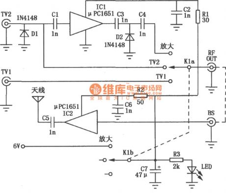 TV Signal Transformation Amplifier Circuit