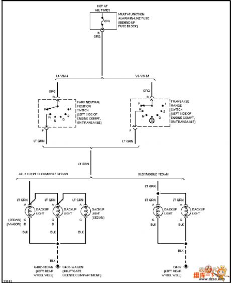 Buick Reversing Light Circuit