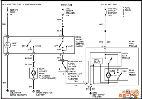 Buick Back Wiper And Washer Circuit
