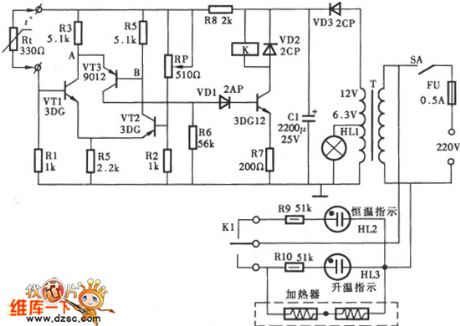 Water Temperature Automatically Control Device Circuit