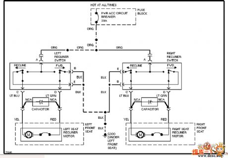 Buick Seat Backrest Adjustment Circuit